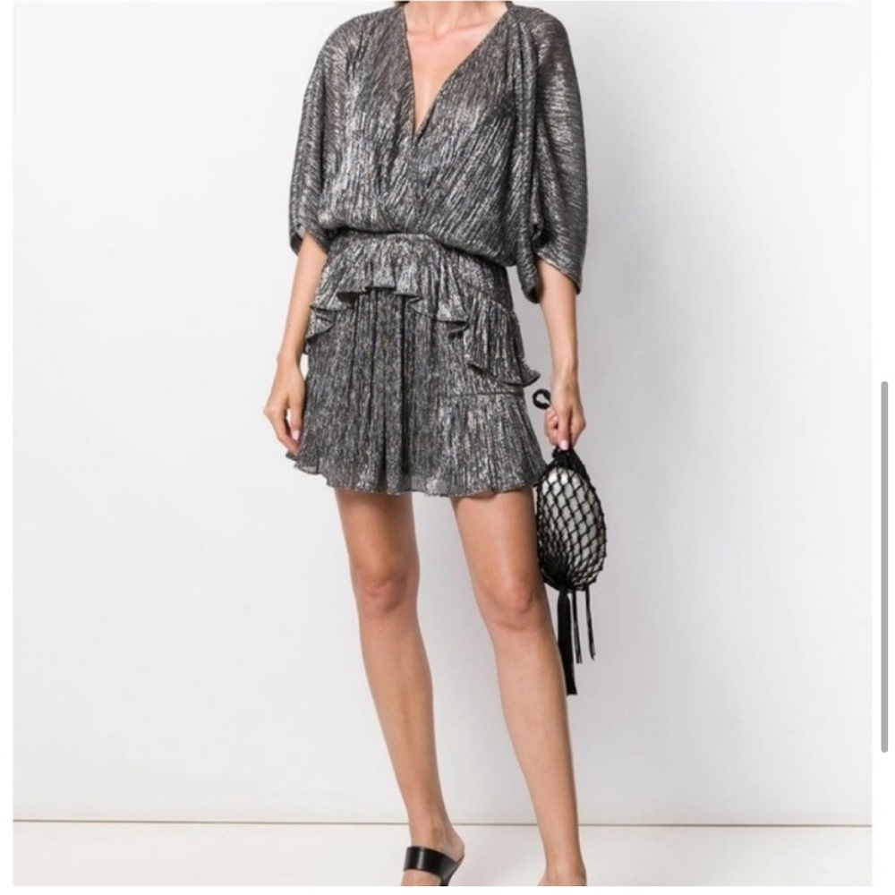 IRO Shiny Silver Mini Dress
